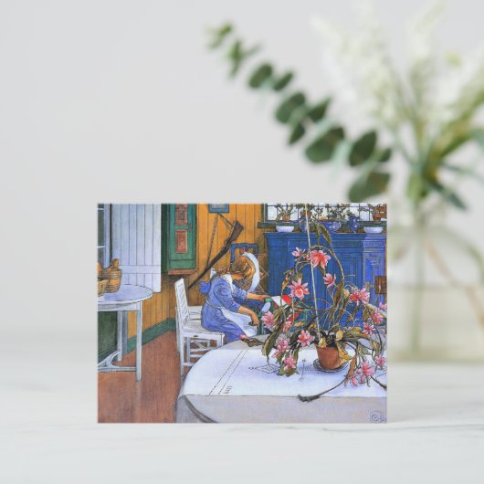 Larsson - Inneres mit Kaktus Postkarte (Stehend Vorderseite)