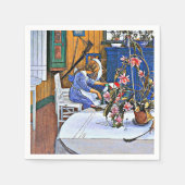 Larsson: Inneres mit Kaktus Serviette (Vorderseite)