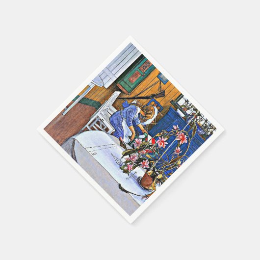 Larsson: Inneres mit Kaktus Serviette (Ecke)