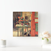 Larsson - Lisbeth Reading Quadratische Wanduhr (Zuhause)