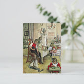 Larsson - Weihnachtsmorgen Postkarte (Stehend Vorderseite)