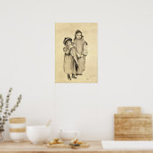 Larsson - Zwei Kinder Poster (Küche)