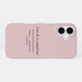 L'art de la Simplicité Blush Pink iPhone-Hülle iPhone 16 Hülle (Rückseite (Horizontal))