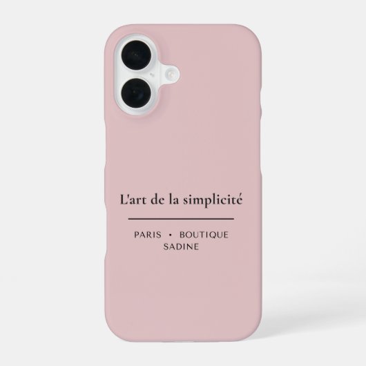 L'art de la Simplicité Blush Pink iPhone-Hülle iPhone 16 Hülle (Rückseite)