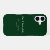 L'art de la Simplicité Deep Forest Gre iPhone-Hüll iPhone 16 Hülle (Rückseite (Horizontal))