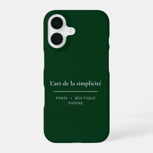 L'art de la Simplicité Deep Forest Gre iPhone-Hüll iPhone 16 Hülle (Rückseite)
