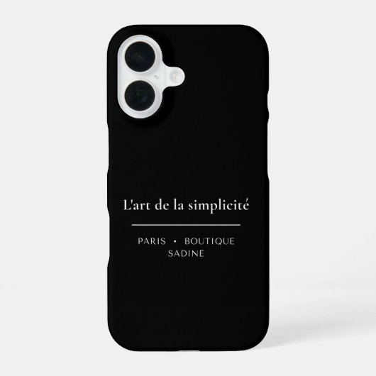 L'art de la Simplicité iPhone-Hülle | Minimalistis iPhone 16 Hülle (Rückseite)