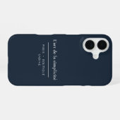L'art de la Simplicité Navy iPhone-Hülle iPhone 16 Hülle (Rückseite (Horizontal))