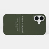 L'art de la Simplicité Olive Green iPhone-Hülle iPhone 16 Hülle (Rückseite (Horizontal))