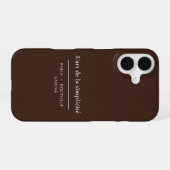 L'art de la Simplicité Rich Espresso iPhone-Hülle iPhone 16 Hülle (Rückseite (Horizontal))