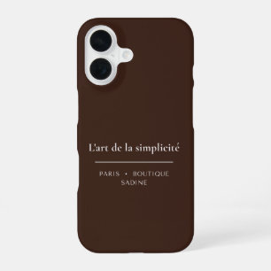 L'art de la Simplicité Rich Espresso iPhone-Hülle iPhone 16 Hülle