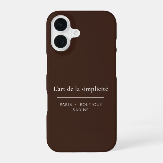 L'art de la Simplicité Rich Espresso iPhone-Hülle iPhone 16 Hülle (Rückseite)
