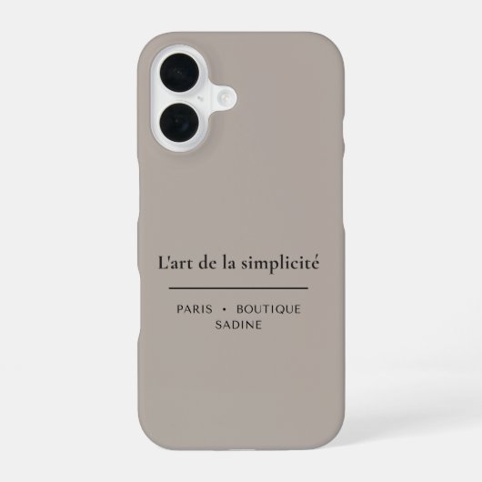 L'art de la Simplicité Warm Stone iPhone-Hülle iPhone 16 Hülle (Rückseite)