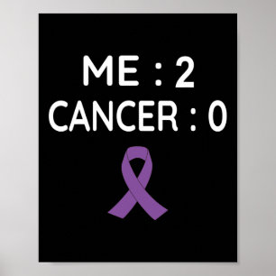 las 2 Krebs 0 Bauchspeicheldrüsenkrebs Bewusstsein Poster