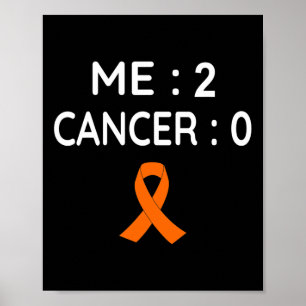 las 2 Krebs 0 Leukämie Bewusstsein Poster
