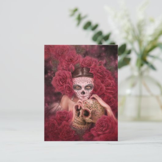 Las Calaveras Dark Fantasy Postcard Postkarte (Stehend Vorderseite)