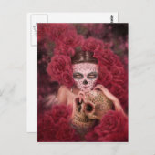 Las Calaveras Dark Fantasy Postcard Postkarte (Vorne/Hinten)