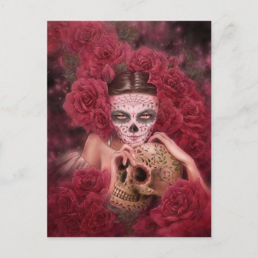 Las Calaveras Dark Fantasy Postcard Postkarte (Vorderseite)