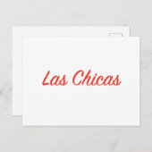 Las Chicas Sassy Slogan Quote Art Postkarte (Vorne/Hinten)
