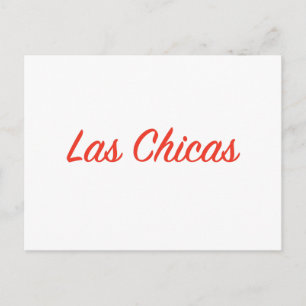 Las Chicas Sassy Slogan Quote Art Postkarte