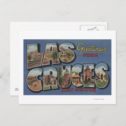 Las Cruces, New Mexico - Großbuchstaben Szenen 2 Postkarte (Vorne/Hinten)