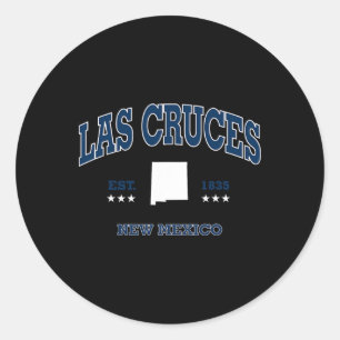 Las Cruces New Mexico Nm Retro Navy Vintage Bei Runder Aufkleber