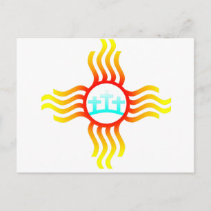 Las Cruces New Mexico Zia mit drei Kreuzen Postkarte