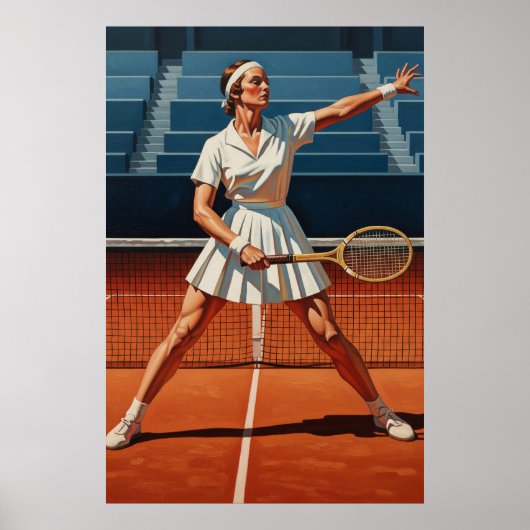 L'AS DU TENNIS (The Tennis Ace) - Original Art Dec Poster (Vorne)