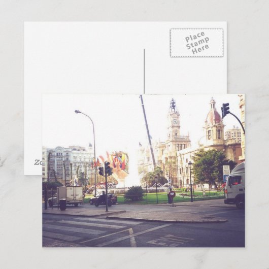 Las Fallas De Valencia Spanien Postkarte (Vorne/Hinten)