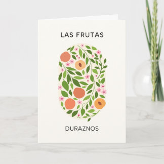 Las Frutas: Duraznos - Pfirsichmarkt Karte
