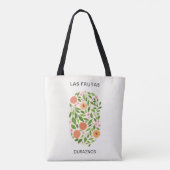 Las Frutas: Duraznos - Pfirsichmarkt Tasche (Rückseite)