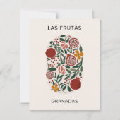 Las Frutas: Granadas - Granatapfelmarkt Mitteilungskarte (Vorderseite)