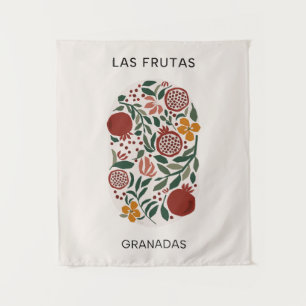 Las Frutas: Granadas - Granatapfelmarkt Wandteppich