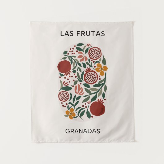 Las Frutas: Granadas - Granatapfelmarkt Wandteppich (Vorderseite)