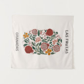 Las Frutas: Granadas - Granatapfelmarkt Wandteppich (Vorderseite (Horizontal))