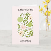 Las Frutas: Manzanas - Apfelmarkt Karte (Gelbe Blume)