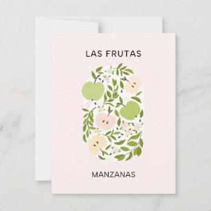 Las Frutas: Manzanas - Apfelmarkt Mitteilungskarte