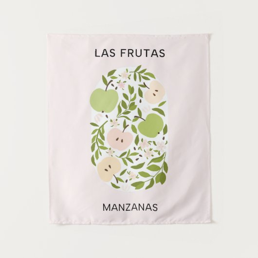 Las Frutas: Manzanas - Apfelmarkt Wandteppich (Vorderseite)