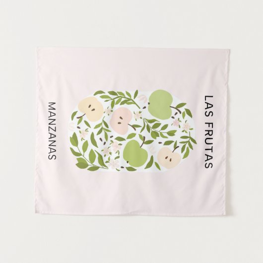 Las Frutas: Manzanas - Apfelmarkt Wandteppich (Vorderseite (Horizontal))