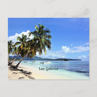 Las Galeras, tropische Szene der Dominikanischen R Postkarte