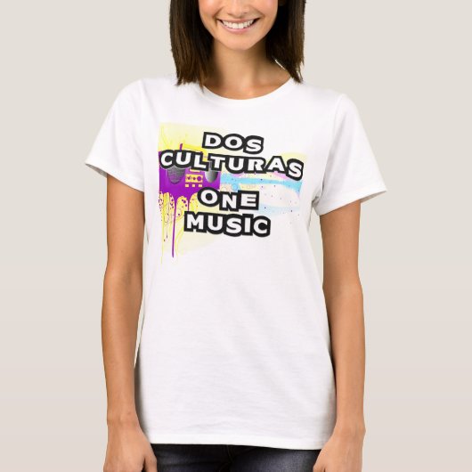 Las Laune "DOS Culturas eine Musik-" T-Shirt (Vorderseite)