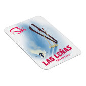 Las leñas Argentina ski Magnet (Rechte Seite)