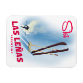 Las leñas Argentina ski Magnet (Horizontal)