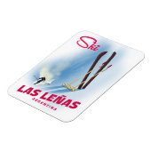 Las leñas Argentina ski Magnet (Linke Seite)