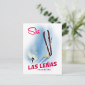 Las Leñas Argentinien Ski Postkarte (Stehend Vorderseite)