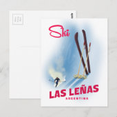 Las Leñas Argentinien Ski Postkarte (Vorne/Hinten)