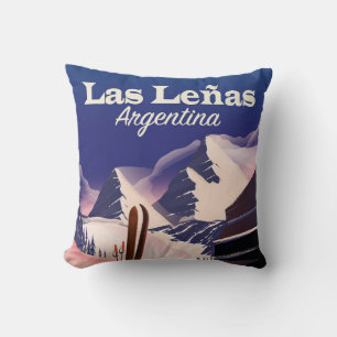 Las Leñas Argentinien Ski Reise Druck Kissen