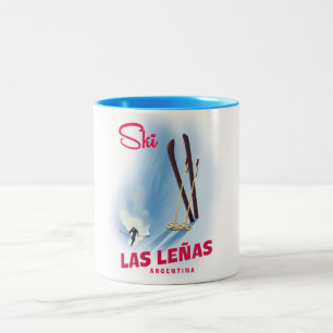 Las Leñas Argentinien Ski Zweifarbige Tasse