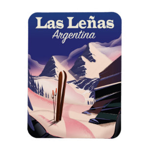 Las Leñas Argentinien Skireisen drucken Magnet