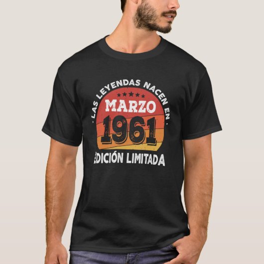 Las Leyendas nacen en Marzo 1961 T-Shirt (Vorderseite)